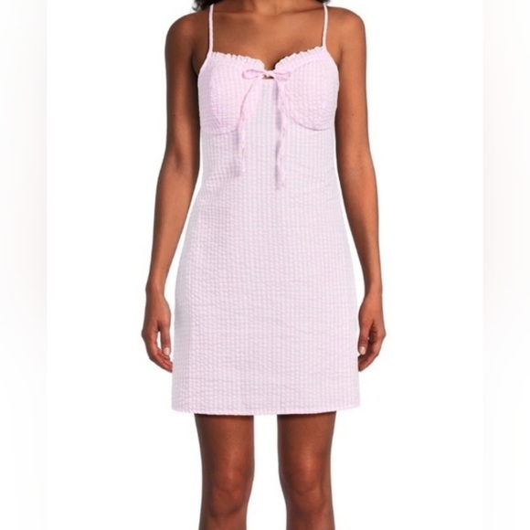 No Boundaries Dresses & Skirts - No Boundaries Pink Gingham Mini Dress Juniors L 11-13 Cottagecore